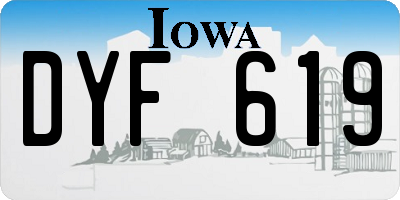 IA license plate DYF619