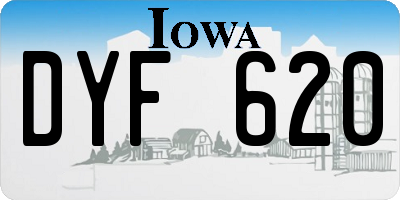 IA license plate DYF620