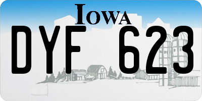 IA license plate DYF623