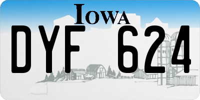 IA license plate DYF624