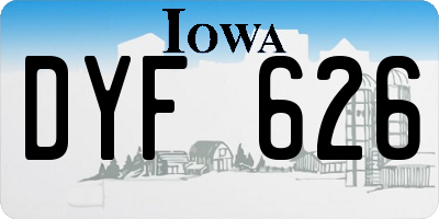 IA license plate DYF626