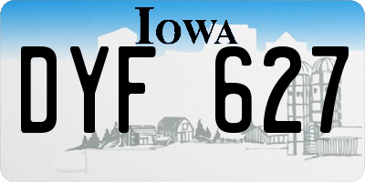 IA license plate DYF627