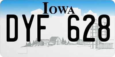 IA license plate DYF628