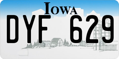 IA license plate DYF629