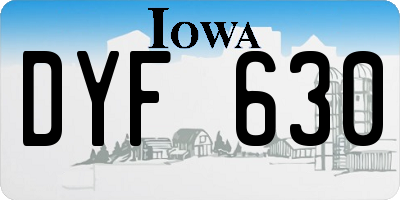 IA license plate DYF630
