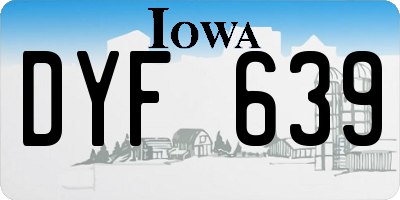 IA license plate DYF639