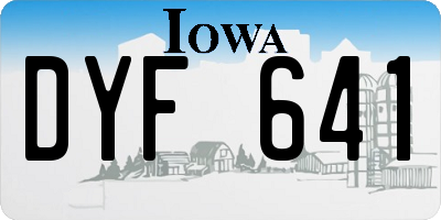 IA license plate DYF641