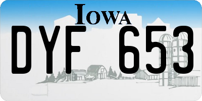 IA license plate DYF653