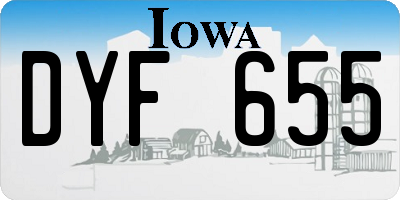 IA license plate DYF655