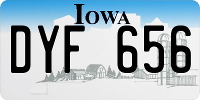 IA license plate DYF656