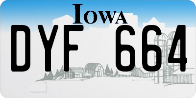 IA license plate DYF664