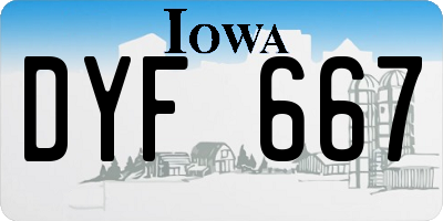 IA license plate DYF667