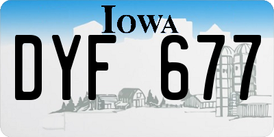 IA license plate DYF677