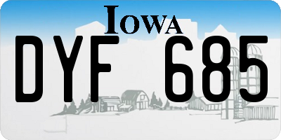 IA license plate DYF685