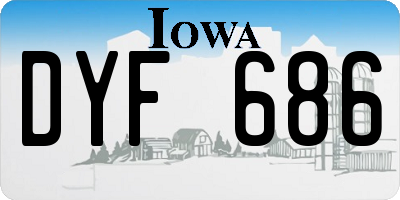 IA license plate DYF686