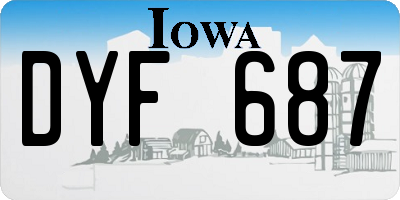 IA license plate DYF687
