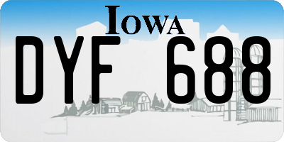 IA license plate DYF688