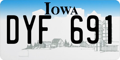 IA license plate DYF691