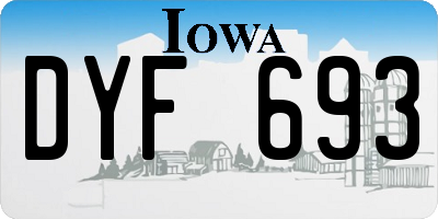 IA license plate DYF693