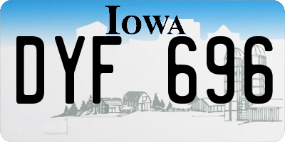 IA license plate DYF696