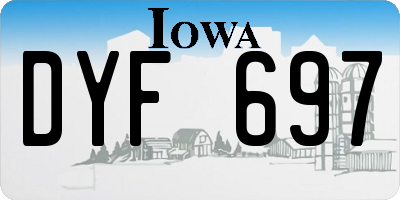 IA license plate DYF697