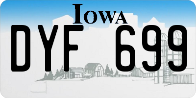 IA license plate DYF699