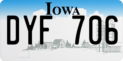 IA license plate DYF706