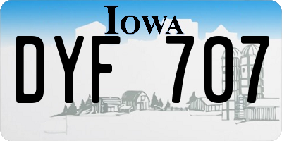 IA license plate DYF707