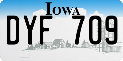 IA license plate DYF709