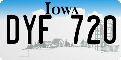 IA license plate DYF720
