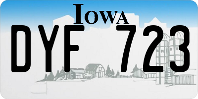 IA license plate DYF723