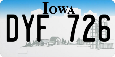IA license plate DYF726