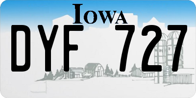 IA license plate DYF727