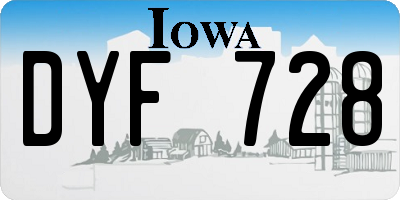 IA license plate DYF728