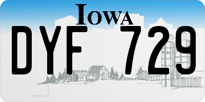 IA license plate DYF729