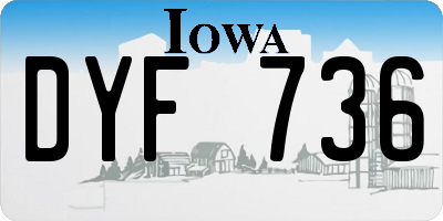 IA license plate DYF736