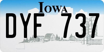 IA license plate DYF737