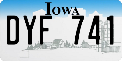 IA license plate DYF741