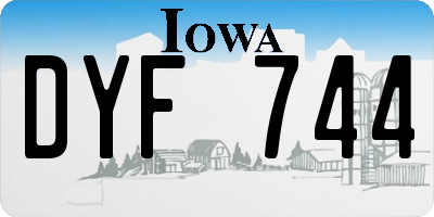 IA license plate DYF744