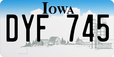 IA license plate DYF745