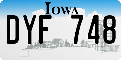 IA license plate DYF748