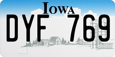 IA license plate DYF769