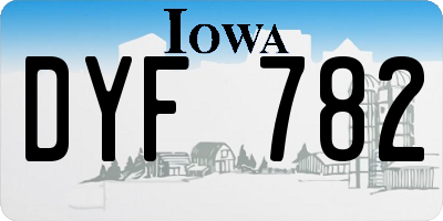 IA license plate DYF782