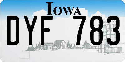 IA license plate DYF783