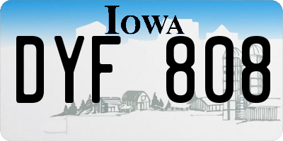 IA license plate DYF808
