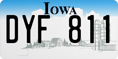 IA license plate DYF811