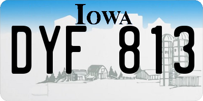 IA license plate DYF813