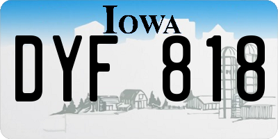 IA license plate DYF818