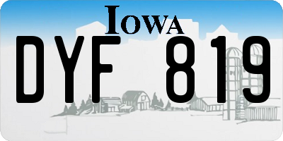 IA license plate DYF819