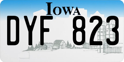 IA license plate DYF823